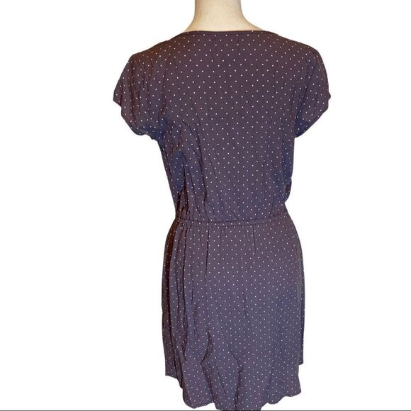 LEVIS lavender dress w/ white polka dots, lightweight w/ Button Closure, Size S - Picture 9 of 10